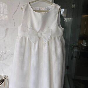 Janie and Jack Special Occasion White Ivory Pleated Dress 8